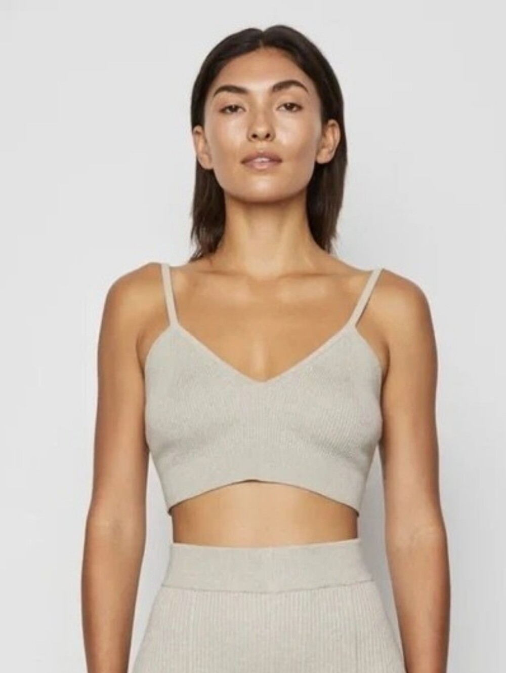 NWT Bailey 44 Beige Risa Bralette Knit Crop Top
